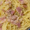 りっちゃんSR's cooksnap of when they made 絶品パスタ★☆カルボチーノ☆★.