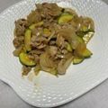 ながぴー♧'s cooksnap of when they made ズッキーニとタマネギ入り☆豚生姜焼き.