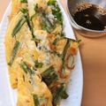 夕飯は６時です's cooksnap of when they made シンプル♩簡単♩ニラチヂミ♩（タレ付き）.