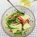 在宅勤務のおじさん's cooksnap of when they made 水菜とベーコン、りんごのサラダ.