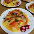 クックI7I5L1☆'s cooksnap of when they made 魚肉ソーセージのオープンオムレツ.