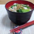 Yukiまむ's cooksnap of when they made 小松菜と豚肉のみそ汁.