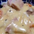 ♡あいさち♡'s cooksnap of when they made リメイク☆シチューでカルボナーラ風パスタ.