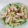 ねこのおかあさん☆'s cooksnap of when they made 鶏むね梅きゅうり.
