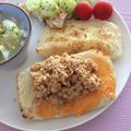 フジぽん's cooksnap of when they made 順番逆じゃない？！納豆チーズトースト✴️.