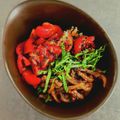 ひさかた's cooksnap of when they made きんぴらトマト丼.