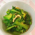 ♥︎yaya♥︎'s cooksnap of when they made めんつゆで簡単♥️小松菜と油揚げのお浸し.