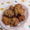 赤い電話's cooksnap of when they made 米粉で鶏のから揚げ　かりっかり.