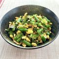 FGO☆'s cooksnap of when they made 炒り卵で簡単！インゲン・大葉・卵マヨサラ.