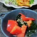かおりかざり's cooksnap of when they made トマトとワカメのサラダ.