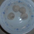 白いぐれーぷ's cooksnap of when they made 白玉、かぼちゃでハロウィン♪.