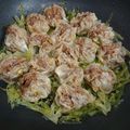 豆蔵うさぎ's cooksnap of when they made 手作りシュウマイ・蒸しキャベツ添え.