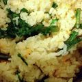 happa☆'s cooksnap of when they made 鮭と春菊のうまソース炊き込みご飯.