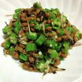 55才のおじさん's cooksnap of when they made オクラ納豆茗荷塩昆布の和え物.