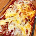 Emihann's cooksnap of when they made トマトソースリメイク！ポテトのチーズ焼き.