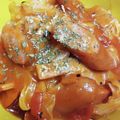 ブランシュkuu's cooksnap of when they made キャベツとソーセージのケチャップ炒め.