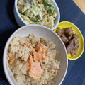 リラシャン's cooksnap of when they made 簡単☆鮭とごぼうの炊き込みご飯.