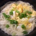 ベティ３'s cooksnap of when they made あったまるぅ☆かきたま卵スープにゅうめん.