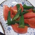 きらり流れ星's cooksnap of when they made オクラとトマトのサラダ.