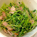 のんちばん's cooksnap of when they made 豆苗とハムのゴマ和え★.