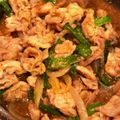 スイーツSTK's cooksnap of when they made 豚バラ・ニラ・玉ねぎ❗スタミナ丼.