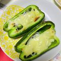 muumi☆'s cooksnap of when they made チーズとしらすをのせたピーマンボート♪.