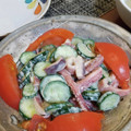 古賀竜一's cooksnap of when they made イカときゅうりのマヨサラダ　.