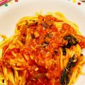 hiromi_ja's cooksnap of when they made 簡単♪ほうれん草とツナのトマトパスタ♡.