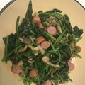 花花里's cooksnap of when they made ほうれん草とウインナーとしめじのソテー☆.