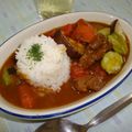 mmameco's cooksnap of when they made ナス・完熟トマト・ズッキーニスープカレー.