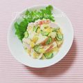 まあまま☆0403's cooksnap of when they made ツナとコーンとハム卵のリンゴ入りポテサラ.