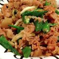 smilemama7's cooksnap of when they made ご飯が進む！豚オクラしめじの梅炒め.