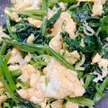 クックAUUDPW☆'s cooksnap of when they made ふんわり卵炒め♡ほうれん草としらすも＋♡.