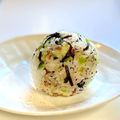 かっちゃん杉's cooksnap of when they made 野沢菜、塩昆布、梅ゆかり混ぜご飯おにぎり.