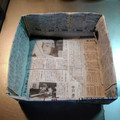 harryhawk's cooksnap of when they made 新聞紙でカステラの型を作る方法.