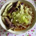 ばーこ４３'s cooksnap of when they made 夏野菜と豚しゃぶのぶっかけ冷やしうどん☆.