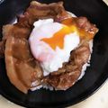 ミセスＡ's cooksnap of when they made 即席〜焼肉用豚バラで角煮風豚丼.