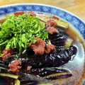 つるりん1010's cooksnap of when they made 素揚げで味しみ♪「揚げなすの梅じそ添え」.