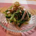 DELFT★BLUE's cooksnap of when they made ✿青菜(雪菜)とハムのゆず胡椒おひたし✿.