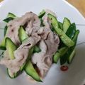 さつまいも♥️'s cooksnap of when they made 豚こま肉ときゅうりのペペロンチーノ炒め.