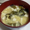 クックMJI7BP☆'s cooksnap of when they made ✤お豆腐とワカメのかきたま汁(味噌汁)✤.