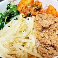 なーこ！！'s cooksnap of when they made ◆簡単美味♡鶏挽肉でヘルシービビンバ丼◆.