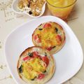 ネコかえる's cooksnap of when they made しらすトマト・トースト❀大葉の香り❀.