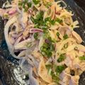 ♪きっとんとん♪'s cooksnap of when they made 新玉ねぎと豚肉のガーリックマヨ味サラダ.