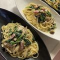 Ayami0811's cooksnap of when they made ほうれん草ベーコンきのこクリームパスタ.