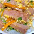NA−KO☆'s cooksnap of when they made 男のロマンだ！スパムを卵でとじた他人丼！.
