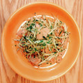 neko＊and…'s cooksnap of when they made もやしと大葉とお魚ソーセージの炒め物.