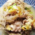 ちびちこり's cooksnap of when they made フライパンで豚肉とゴボウの柳川風鍋.