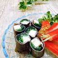 Satoco❋'s cooksnap of when they made 三つ葉とクリームチーズのり巻き♪.