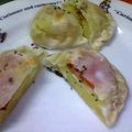 marumin's cooksnap of when they made ◎はなまるベーコンエッグパイ◎.